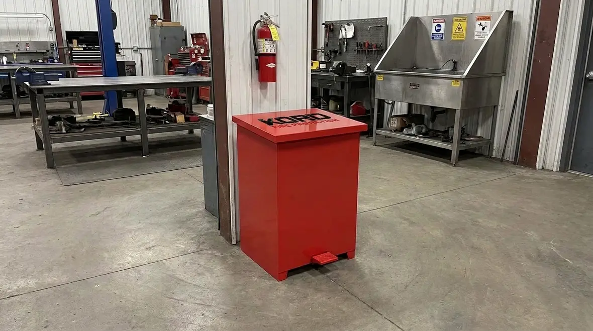 NFPA 33 waste container solvent residue requirements