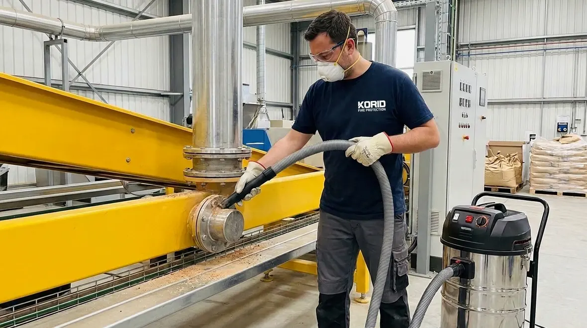 NFPA 34 combustible dust residue control process areas