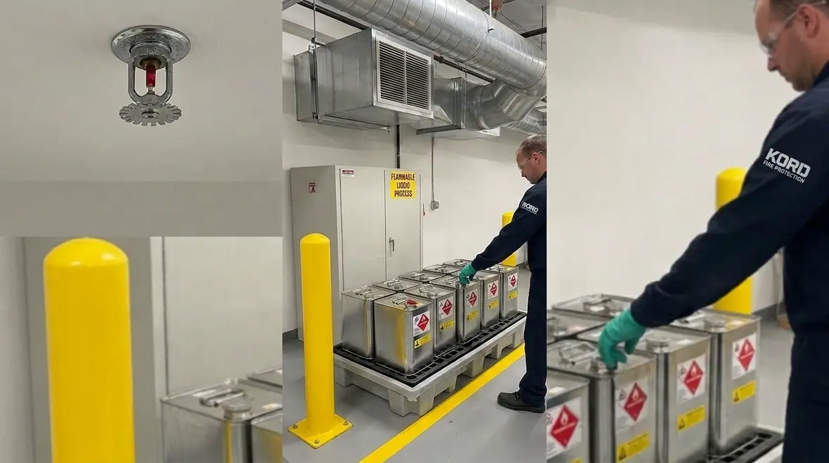 NFPA 34 process area flammable liquid storage