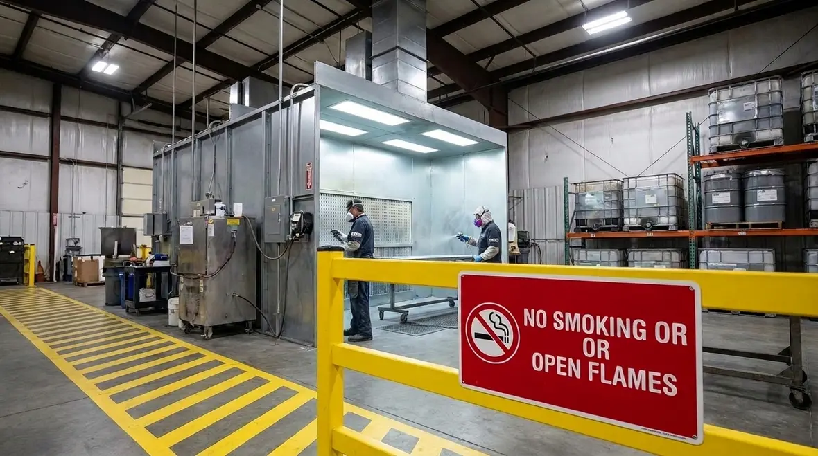 NFPA 34 smoking restrictions in coating facility