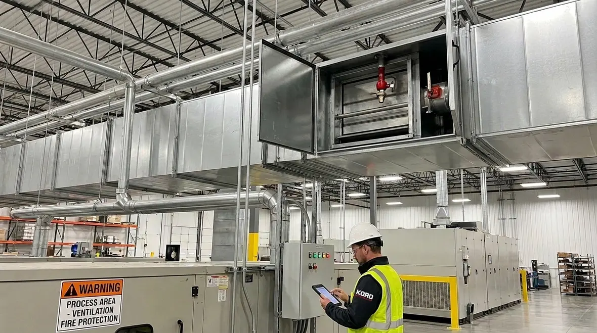 NFPA 34 ventilation system fire protection