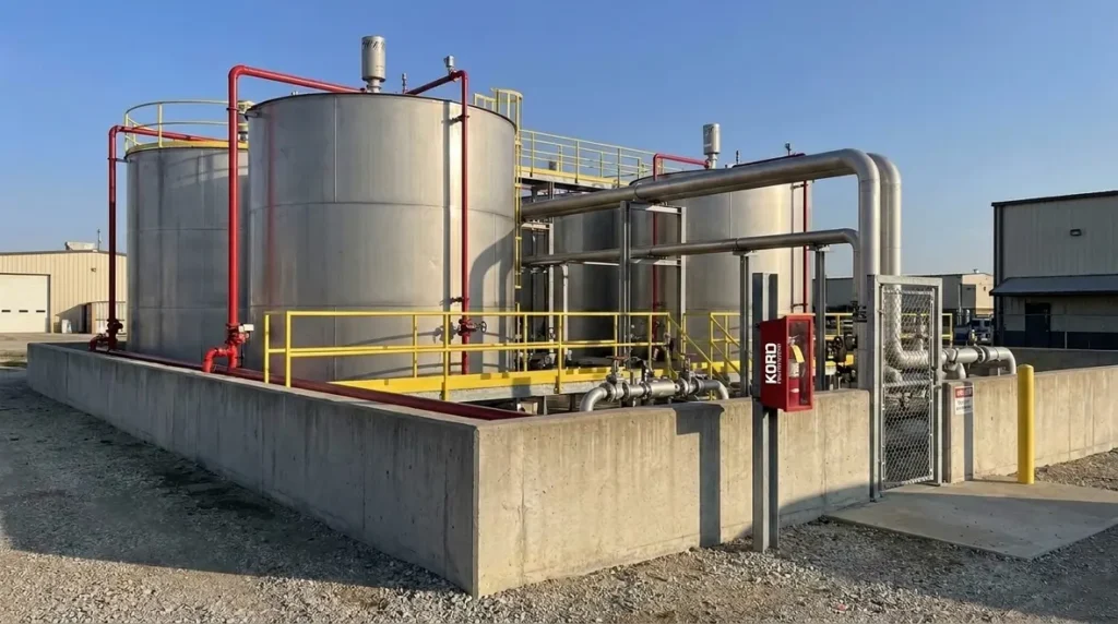 NFPA 36 bulk solvent storage design construction