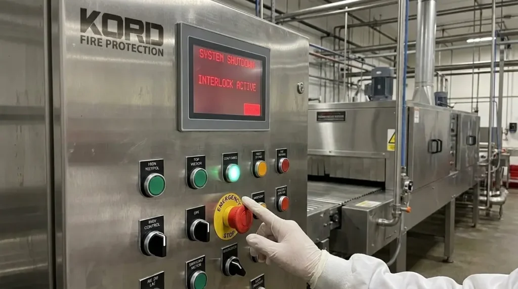NFPA 36 dryer shutdown requirements