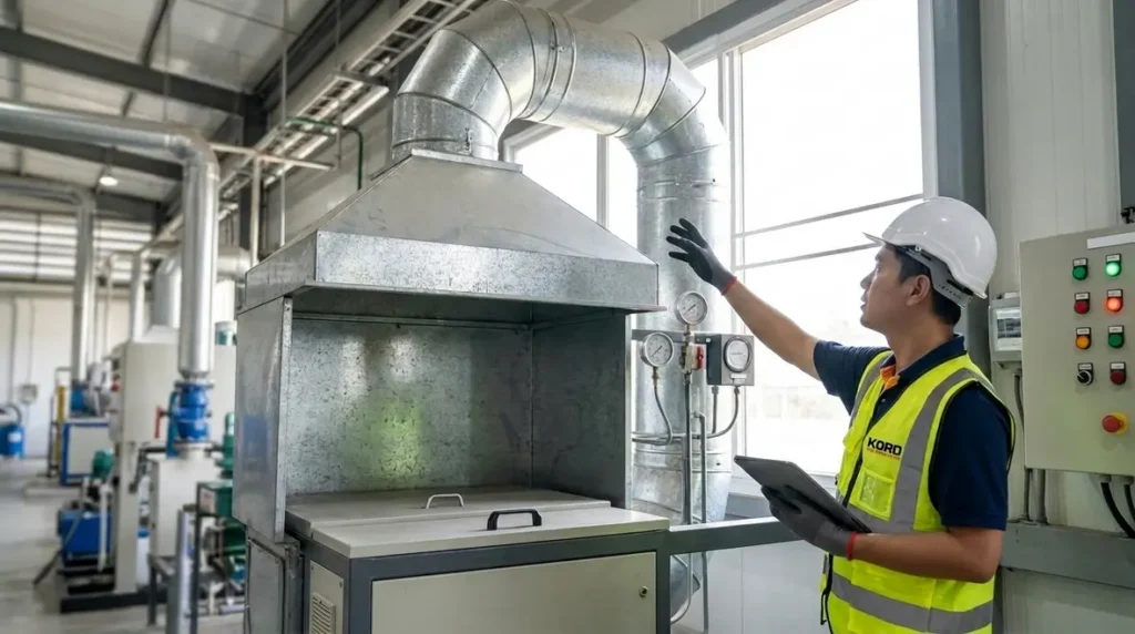 NFPA 36 extraction ventilation systems requirements