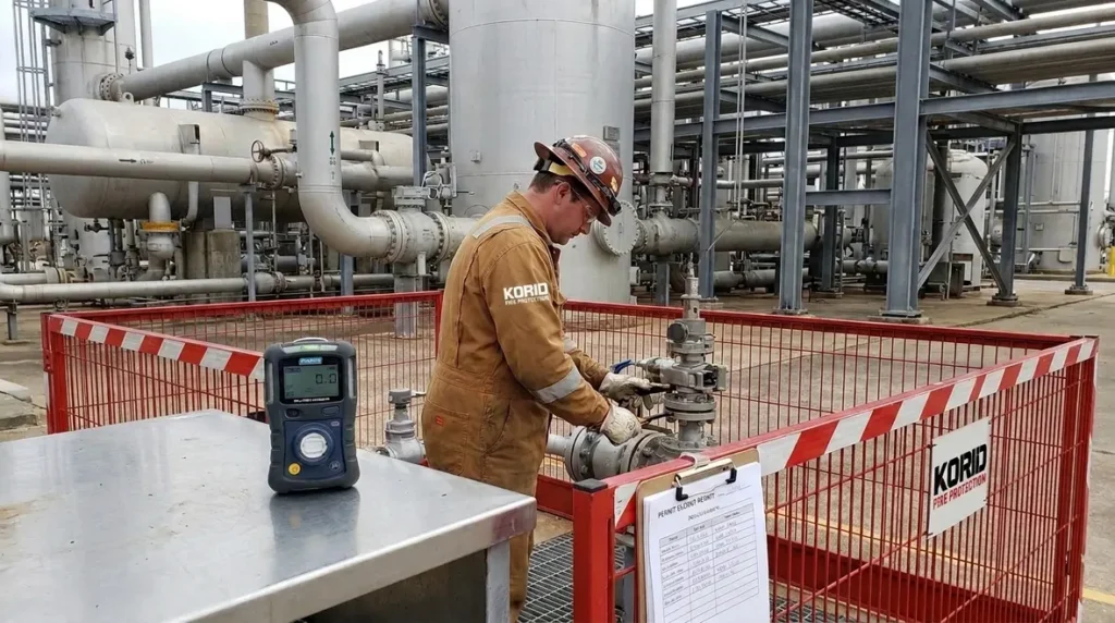NFPA 36 repairs restricted areas operating not purged