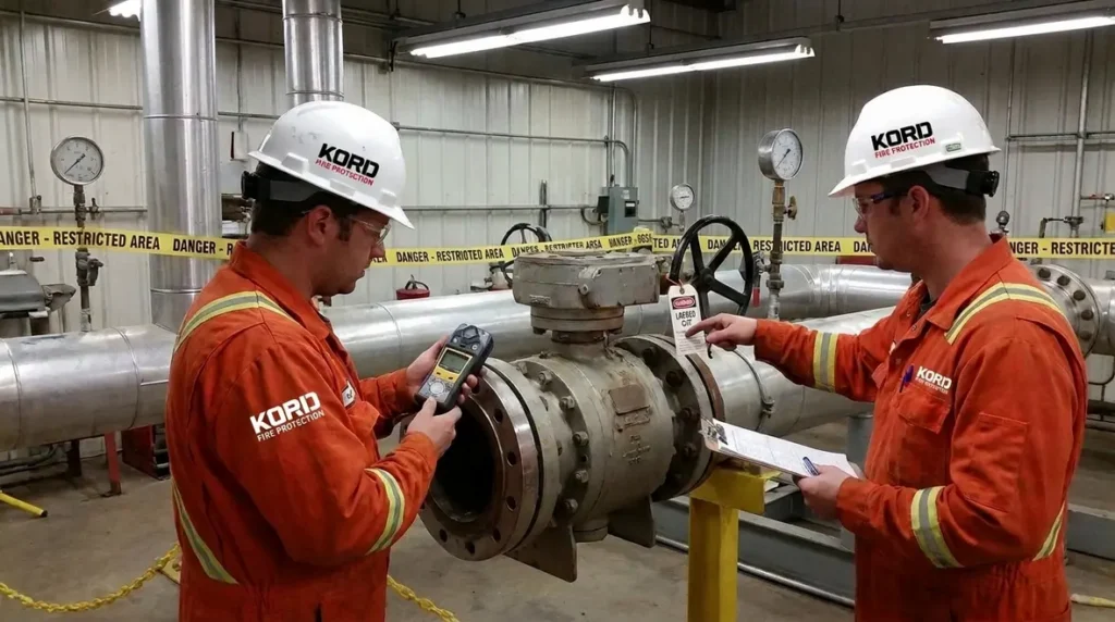NFPA 36 repairs shut down purged restricted areas