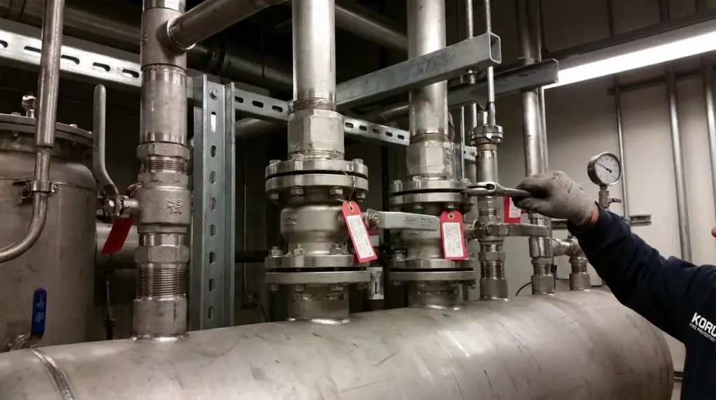 NFPA 36 solvent piping valves fittings requirements