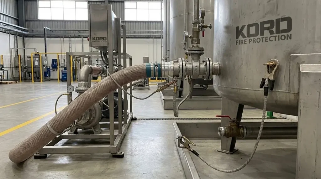 NFPA 36 solvent transfer equipment requirements