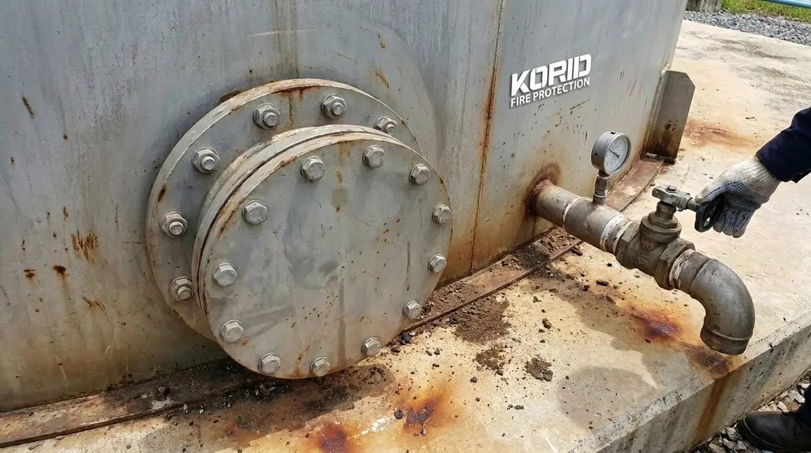 NFPA 22 Section 14.7 clean-out and drain connections for water tanks
