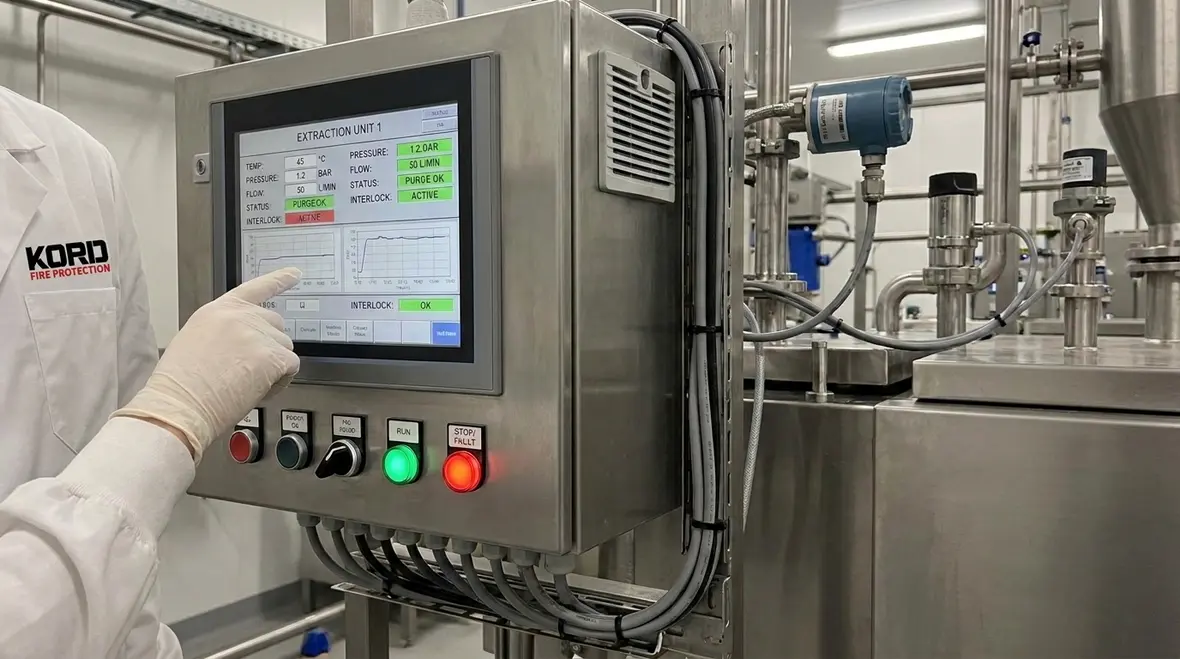 NFPA 36 process controls for extraction equipment