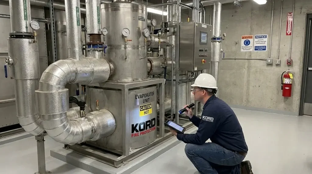 NFPA 36 wastewater evaporation requirements