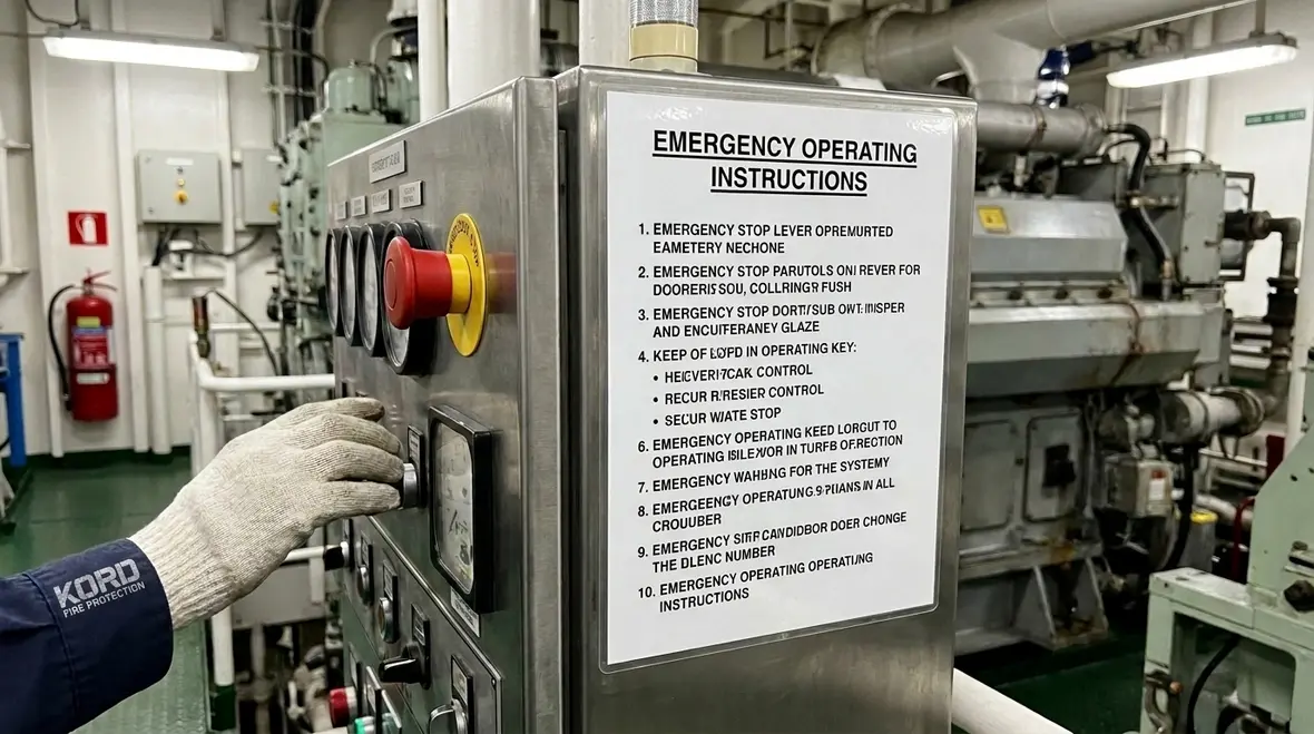 NFPA 37 emergency instructions requirements engines