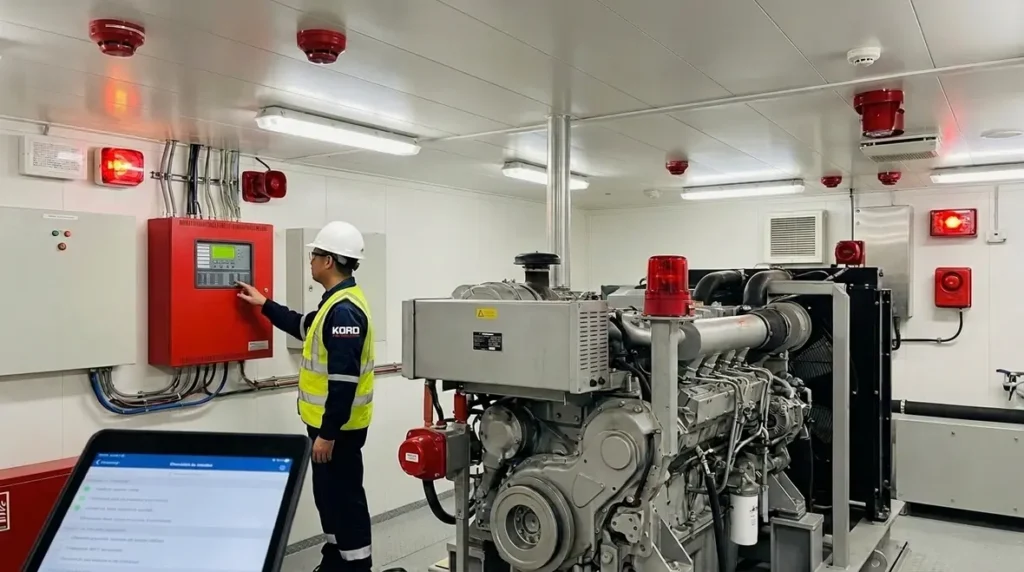 NFPA 37 fire detection alarm requirements engine installations
