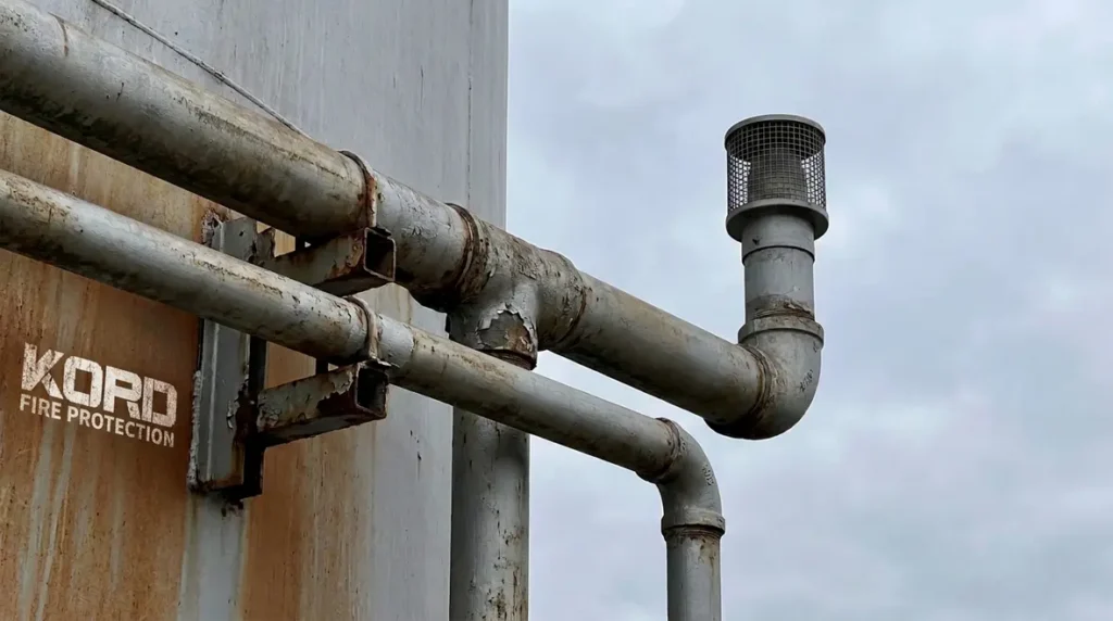 NFPA 37 fuel tank vent piping requirements