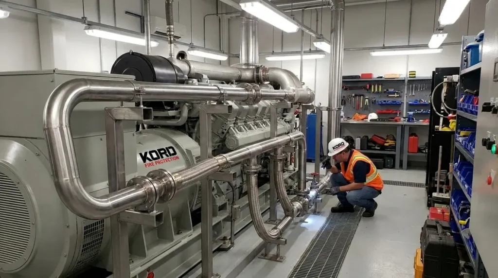 NFPA 37 lubricating oil piping requirements engines