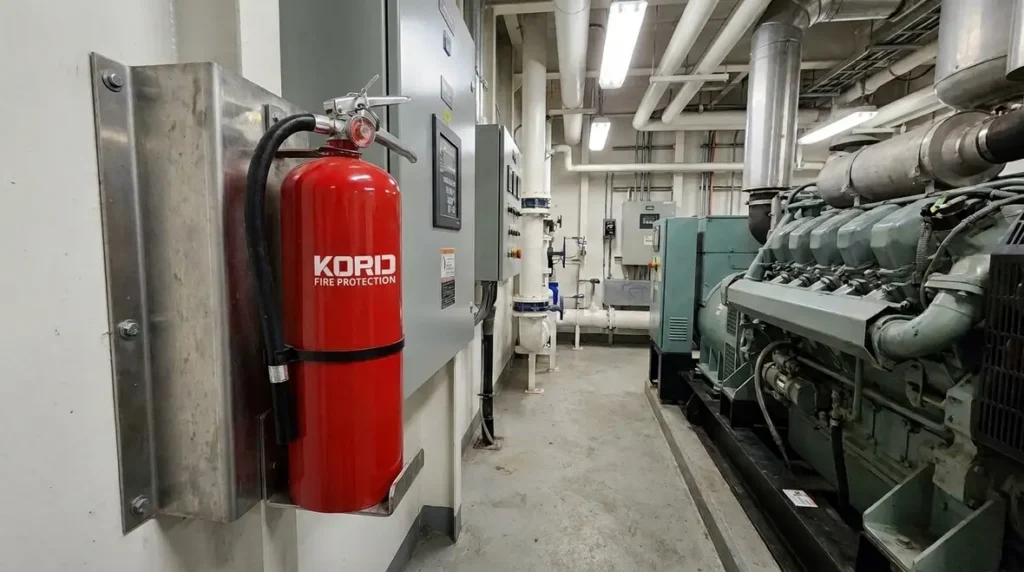NFPA 37 portable fire extinguisher requirements engine locations