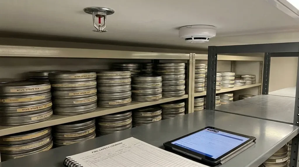 NFPA 40 equivalency alternative compliance nitrate film