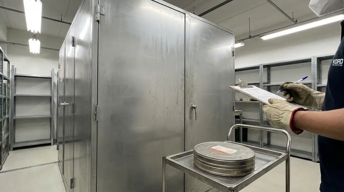 NFPA 40 nitrate film storage quantity threshold cabinet vault