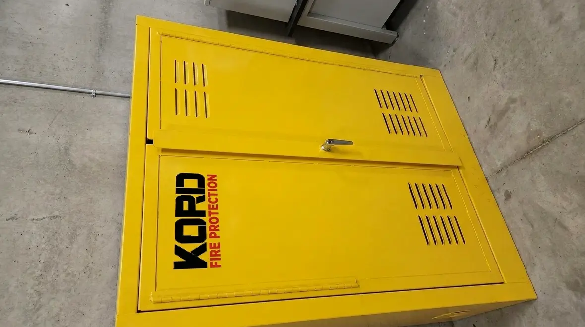 NFPA 40 permanent storage cabinet and freezer requirements