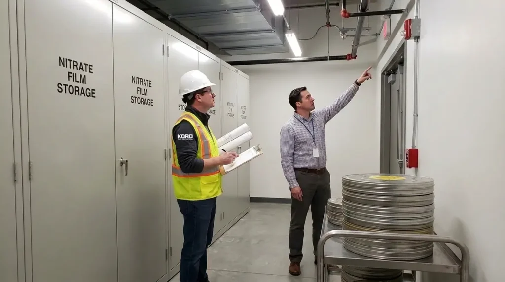 NFPA 40 plan approval requirements nitrate film storage