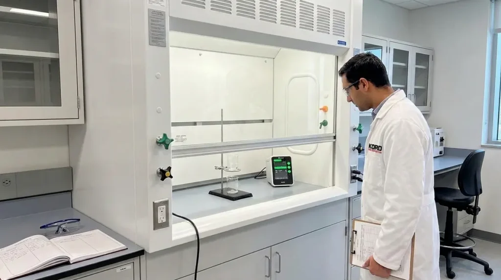 NFPA 45 chemical fume hood requirements