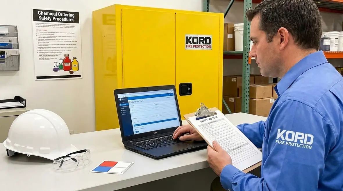 NFPA 45 Section 8.2 chemical ordering procedures