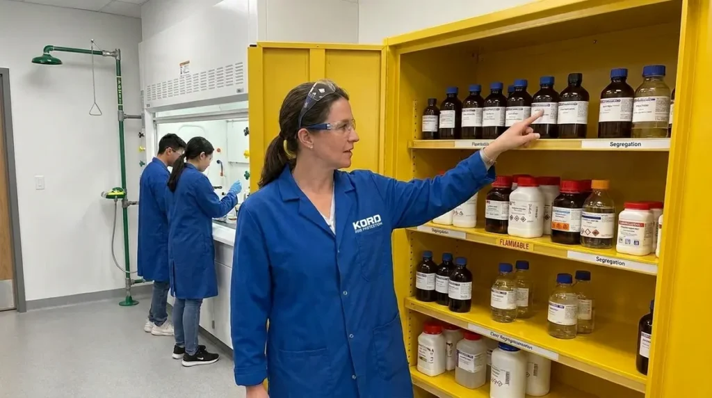 NFPA 45 educational lab chemical storage