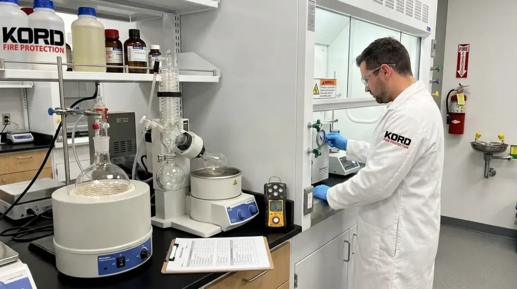 NFPA 45 laboratory apparatus requirements