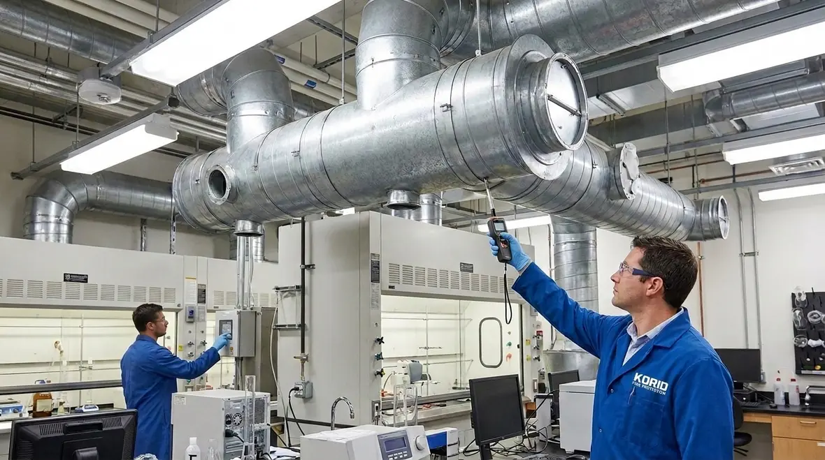 NFPA 45 laboratory duct velocity requirements