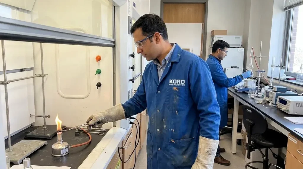 NFPA 45 laboratory flame-resistant clothing
