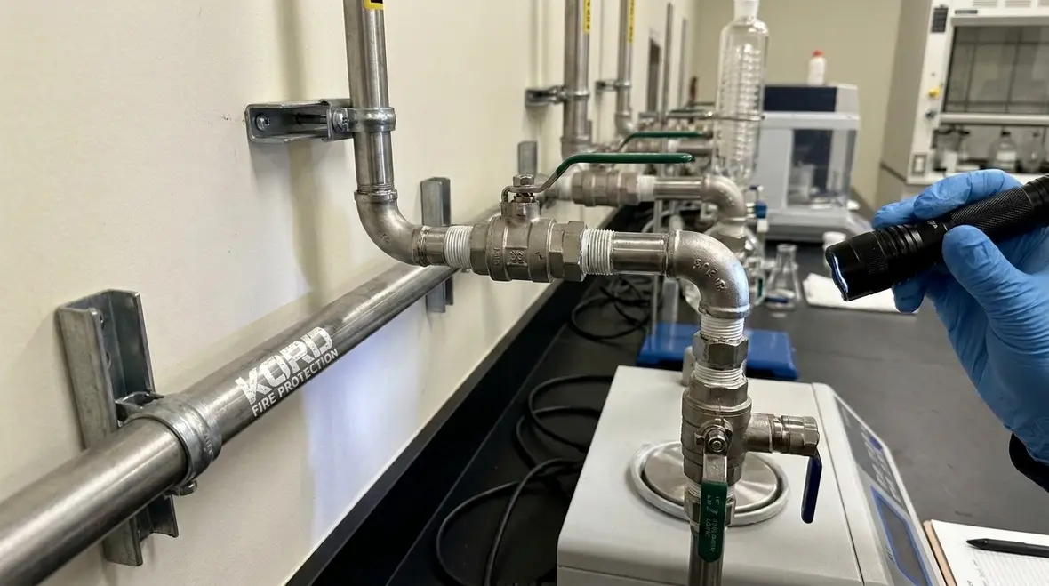 NFPA 45 laboratory liquid supply piping