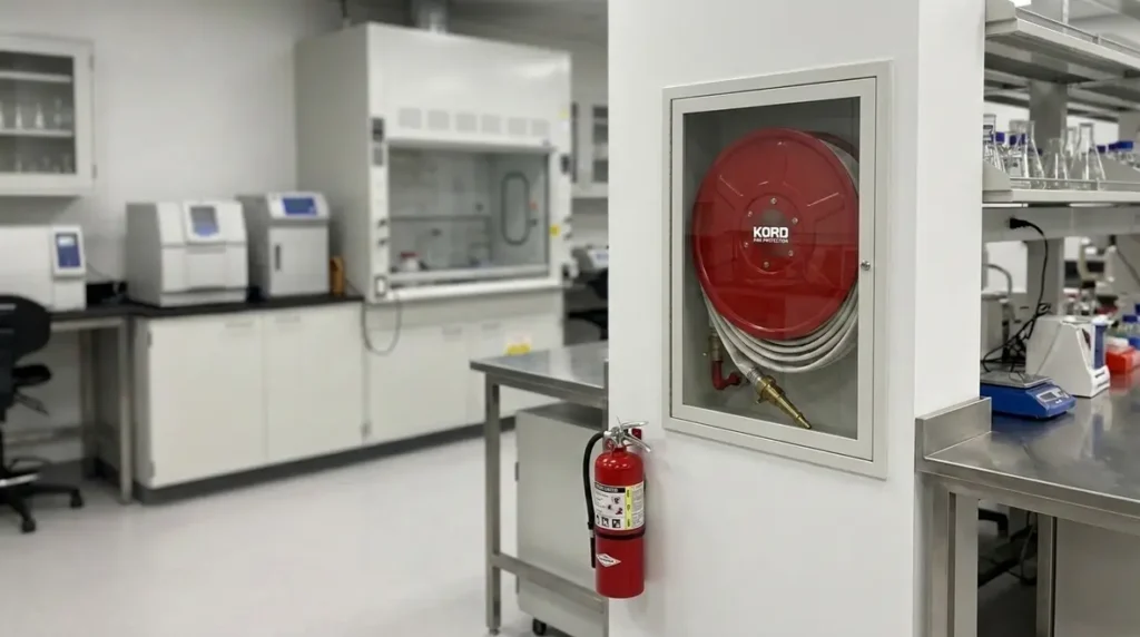 NFPA 45 laboratory standpipe hose systems