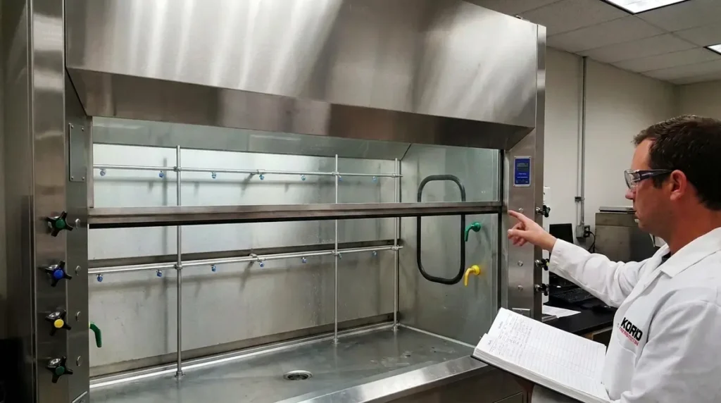 NFPA 45 perchloric acid fume hood requirements