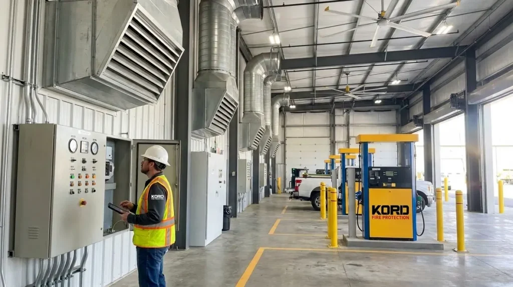 NFPA 52 indoor gas fueling station ventilation requirements